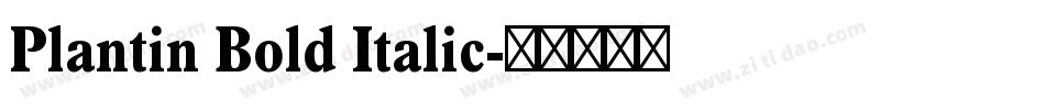 Plantin Bold Italic字体转换